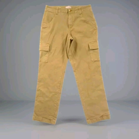 Universal Thread High Rise Slim- Straight Cargo Pants Sz 14/32R Brn Urban Chic - Picture 1 of 15